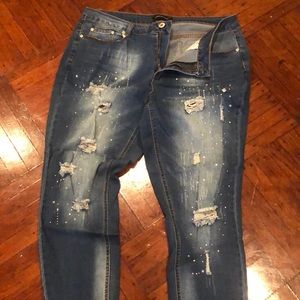 Ashely Stewart Rhinestone Jeans Size 18